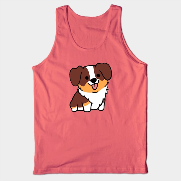 Red Tri Australian Shepard Tank Top by MillerDesigns